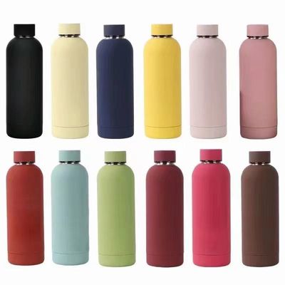 comprare 350/500/750/1000ML Eco-friendly Isolato Riutilizzabile Acciaio inossidabile Gym Bottiglia d'acqua 1 Litro Sport Metallico Bottiglia d'acqua Protezione ambientale online manufacture