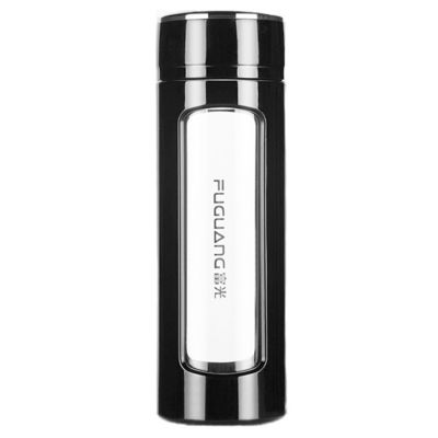 comprare Elegante portabile grande capacità bottiglia d'acqua in doppio vetro infusore di tè polifunzionale 400ml stampa personalizzata di logo a prova di perdite bottiglia di vetro come regalo online manufacture