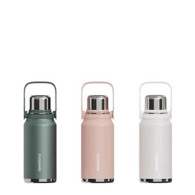 comprare Bottiglia d'acqua portatile di grande capacità a doppia parete in acciaio inossidabile con manico isolato online manufacture