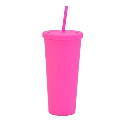 comprare 22 once colorata tazza di caffè ghiacciato da viaggio con paglia personati per feste di compleanno Proof di perdita Proof spray e facile da pulire online manufacture