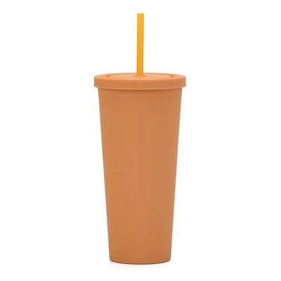 comprare 450 ml 650 ml 22 oz di plastica per viaggi con paglia e coperchio 6 colori vivaci riutilizzabile di plastica per il caffè Eco-friendly personalizzato accettabile online manufacture