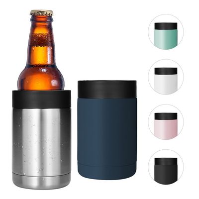 comprare 380ML Bottone di vuoto a doppia parete in acciaio inossidabile personalizzato Tenere a freddo tenitore frigorifero di birra isolato si adatta a tutte le lattine slim 16OZ facile da usare online manufacture