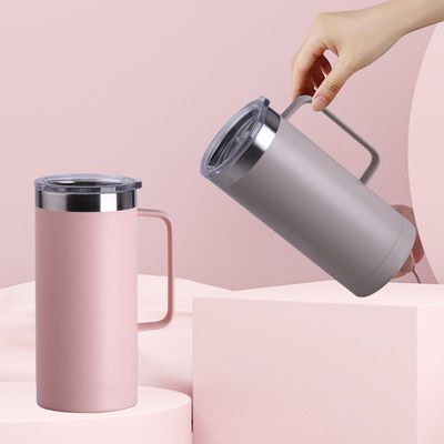 comprare 360/420/750ML Doppia parete 304 in acciaio inossidabile Tazza di caffè isolata ufficio Tazza di caffè isolata per affari Viaggi con maniglia a prova di perdite online manufacture