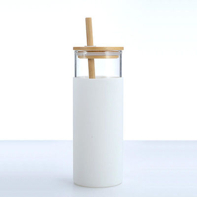 comprare Sicurezza Durabile 500ml 600ml Bpa Bottiglia d'acqua di vetro senza contenuto di BPA Con Capo di Bambù Borosilicato Vetro Tumbler Colori Multiplici Ideale Per L'Ufficio A Casa Scuola online manufacture