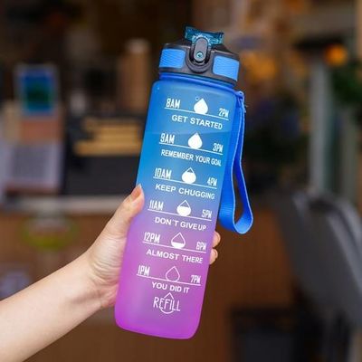 comprare Customized 32oz Grande BPA Proof Free Drinking Bottle Motivational Time Marker Bottiglia d'acqua con paglia per fitness e appassionati di attività fisica online manufacture
