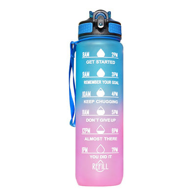 comprare Tritan 32 oz Bottella d'acqua motivazionale BPA libera 550/750/1000ML Sport Time Track Bottella d'acqua bocca larga impermeabile Moda come regalo per Natale online manufacture