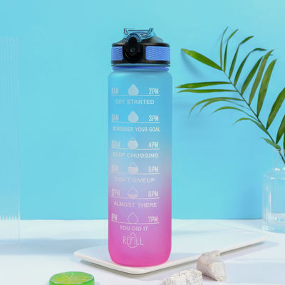 comprare Bottiglia d'acqua a prova di perdite Tritano 32 oz Bottiglia d'acqua con marcatore di tempo Libero da BPA Assicurati di bere abbastanza acqua Per il fitness palestra Campeggio Sport all'aperto online manufacture