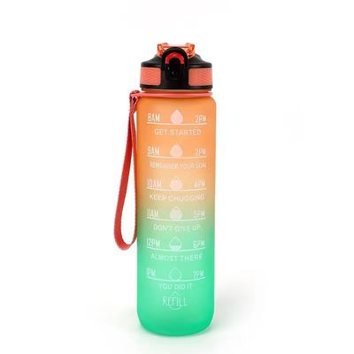 comprare Grande Capacità Elegante Riutilizzabile Eco Friendly Bottiglia d'acqua da 1 litro Palestra Bottiglia d'acqua di plastica a prova di perdite e un clic Apri Logo personalizzato online manufacture
