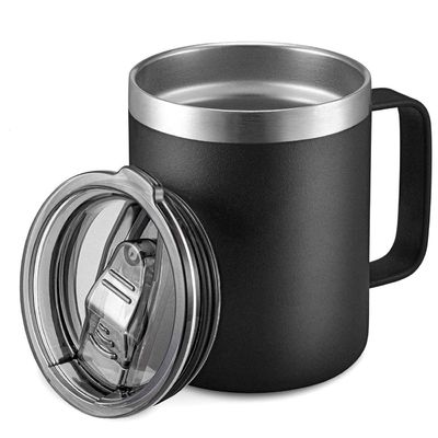 comprare Tazza da caffè all'aperto a vuoto isolato da campeggio con coperchio Tazza da viaggio in acciaio inossidabile a doppio strato online manufacture