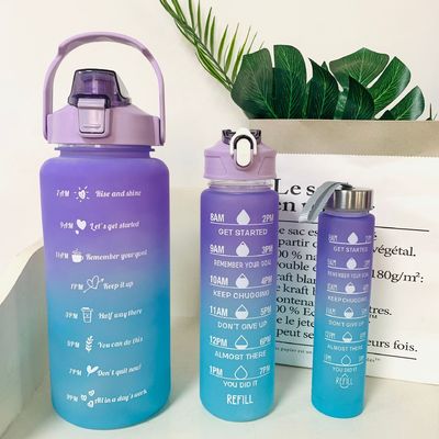 comprare Bottiglie d'acqua 3 pcs Set con marcatore orario bocca larga impermeabile Sport Fitness Gym Campeggio impermeabile per gli appassionati di fitness scolastici Indoor online manufacture