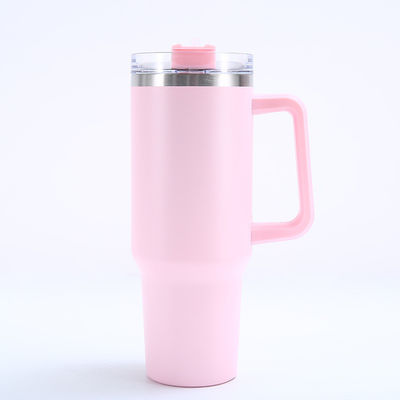 comprare 40 oz Tumbler in acciaio inossidabile con maniglia e paglia Riutilizzabile Isolato Tumbler Tazza di viaggio Mantenere le bevande fredde Per il marito Regali ufficio di viaggio online manufacture