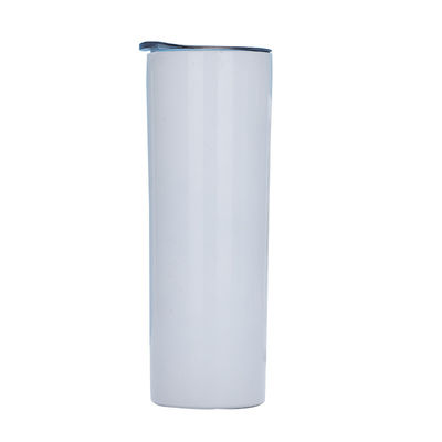 comprare Sublimazione in bianco 20 Oz Straight Skinny Tumbler con paglia di acciaio inossidabile Double Wall Insulated Tumbler online manufacture