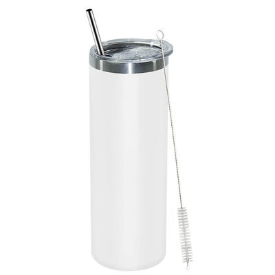 comprare 20 oz di acciaio inossidabile a doppia parete, vuoto isolato con coperchio e paglia per bevande calde e fredde, bianco online manufacture