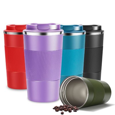 comprare Coppa di caffè isolante da 12 oz con coperchio impermeabile Caffettiera con coperchio sigillato Acciaio inossidabile per caffè gelato caldo online manufacture