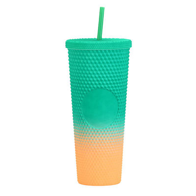 comprare 24 oz di tazze di caffè ghiacciato rosa lucente con coperchio riutilizzabile 24 oz di tazze di caffè ghiacciato riutilizzabile con coperchio e paglia tazza di caffè ghiacciato Bling Cup online manufacture