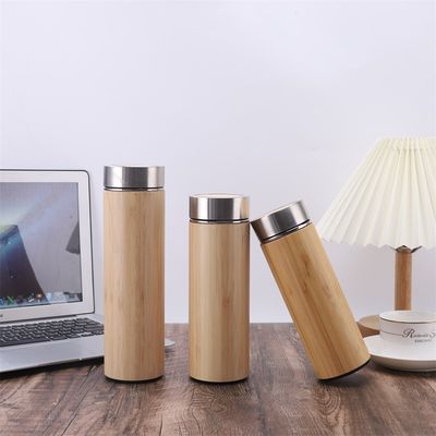 comprare Termo Premium in Bambù con infusore di tè per il tè all'aria libera 12 oz - Set regalo di tè - Bottiglia d'acqua isolata/Tumbler di caffè ghiacciato - Regali unici per donne, regali online manufacture