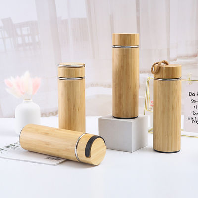 comprare 17 Oz-Bambuood Premium Isolato a vuoto in acciaio inossidabile Bambù Tumbler a prova di perdite Bambù Tumbler Thermos Per tè a foglia sciolta Caffè Bevande a base di frutta online manufacture