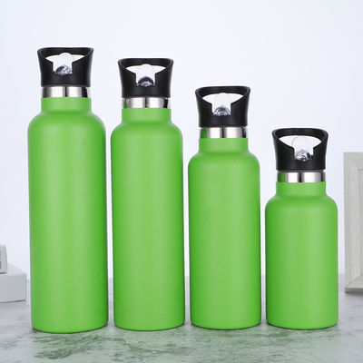 comprare 24 oz Bottiglia d'acqua isolante con paglia Bottiglie d'acqua in acciaio inossidabile con 2 coperchi Reutilizzabile Bottiglia d'acqua impermeabile Mantenere caldo e freddo Sport Bottiglia d'acqua metallica per escursioni in bicicletta Gym online manufacture