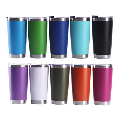 comprare Ingrosso 20oz doppio muro vuoto isolante Tumbler in acciaio inossidabile auto viaggio tazze da caffè con coperchio online manufacture