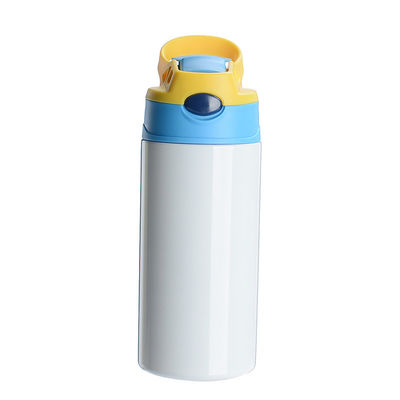comprare 12oz Bambini Sublimazione Tumbler 8 Pack Bambini Sublimazione Tumbler vuoto con un clic Pop-Up paglia e manico per il trasferimento di calore Bambini Sublimazione Tazze per succo di latte soda bevande online manufacture