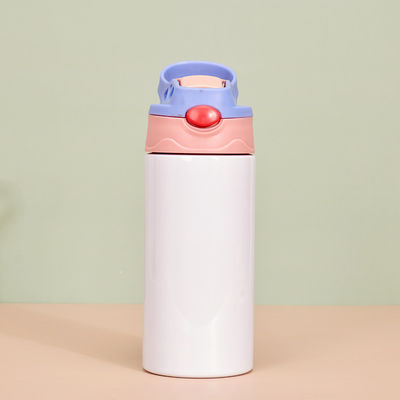 comprare Sublimazione in ingrosso 6 pacchetti 12 oz in acciaio inossidabile Sublimazione in bianco Sippy Cup doppia parete isolato Bambini Tumbler con maniglia copertura anti-discarica per bevande d'acqua online manufacture