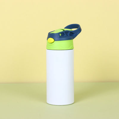 comprare 12 oz di Sublimazione in bianco Sippy Cup Sublimazione Tumblers per bambini Acciaio inossidabile Isolato Bottiglia d'acqua per bambini con tappo e maniglia a prova di perdite di paglia online manufacture