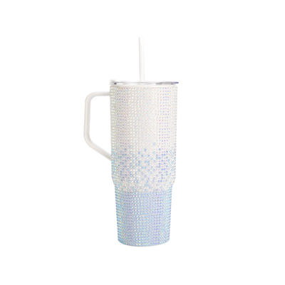 comprare Transborder 1200ml Tumbler a parete singola con manico e paglia di diamanti lucidi online manufacture
