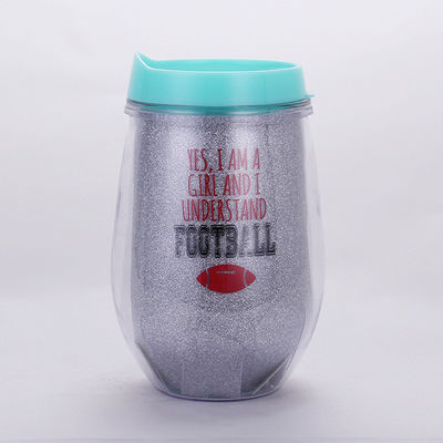comprare 300ml Coppa di plastica a doppio strato a forma di uovo con paglia a forma di U online manufacture