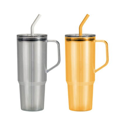 comprare Personalizzabile 40oz coppa a manico singolo di grande capacità coppa di paglia portabile di plastica per l'aria aperta e di viaggio online manufacture