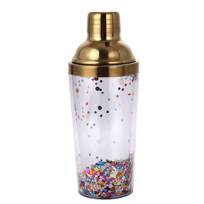 comprare Shaker per cocktail in vetro inox con scala incisa, nuovo modello, per bevande miste e tè al latte, 450 ml online manufacture