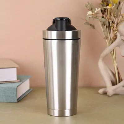comprare Protein Shaker Bottle per miscele di proteine doppia parete vuoto isolato in acciaio inossidabile Shaker Bottle piccolo 25oz 739ml BPA Free fabbricazione online