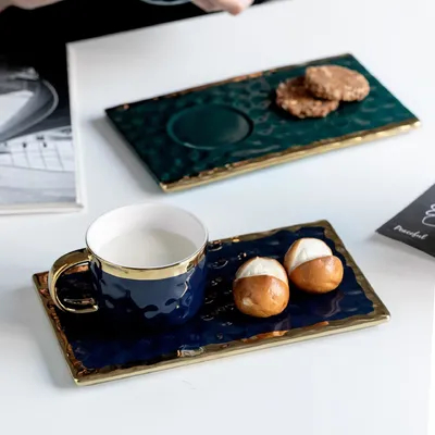 comprare Elegante sofisticato estetico stile nordico tazza di caffè in ceramica di lusso con piatto online manufacture