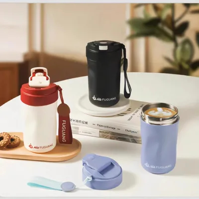 comprare Proof di perdita laser inciso in acciaio inossidabile Tumbler Proof di fuoriuscita tazza di caffè Screw Top Coffee Tumbler Per campeggio Viaggi escursioni Attivo sportivo fabbricazione online