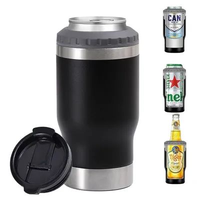 comprare Customized Isolato Skinny Double Walled Stainless Steel Cup Holder Metal Beer Can Holder Per Birra Slim Eco-Friendly Stile E Elegante fabbricazione online