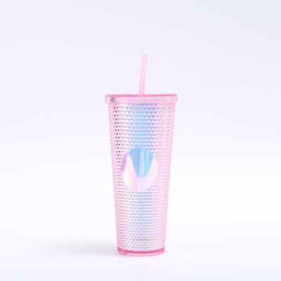 comprare Tumbler di plastica a doppia parete con tappo con paglia per la personalizzazione fai da te Caffè ghiacciato Acqua senza BPA online manufacture