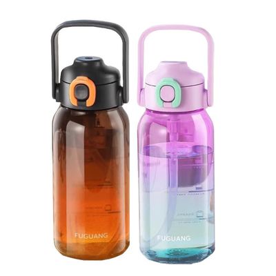 comprare 700m 1000ml Bottiglia d'acqua di plastica di grande capacità Portatile Sport all'aperto Colore gradiente Bottiglia d'acqua Protezione ambientale e salute fabbricazione online