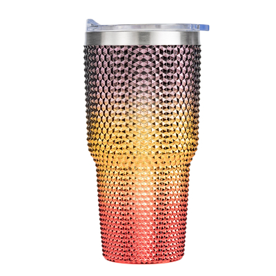 comprare 750ml Bottolina d'acqua frizzante di qualità alimentare personalizzata Iridescente intarsiata Glitter di diamante personalizzato Stuffato Tumbler con paglia facile da tenere e pulire 9.7 * 23.2cm online manufacture