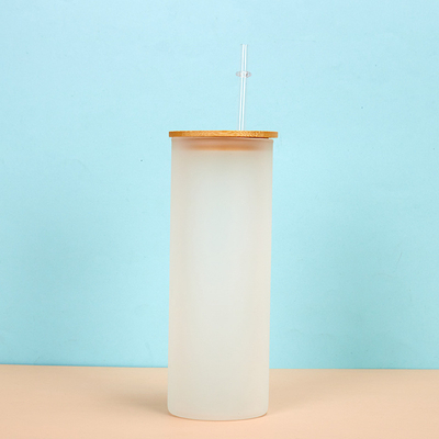 comprare Bottella d'acqua in vetro a borosilicato a gradiente riutilizzabile 16 oz tazze di caffè in vetro con coperchio di bambù e paglia regalo di design unico per la figlia migliore amica online manufacture