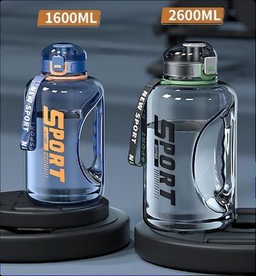 comprare 1600/2600ML Tritan Gran vassoio sportivo di acqua senza perdite BPA Bottiglia di acqua sportiva ergonomica Manico con bocca larga per una facile pulizia fabbricazione online