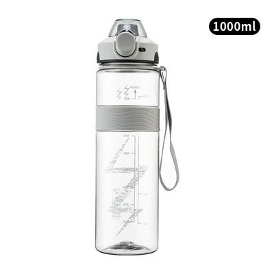 comprare Leggera bottiglia d'acqua di Tritano trasparente da 1000 ml Bpa gratuita Portatile di plastica Gradiente colore grande bottiglia d'acqua sportiva Vari colori per la selezione fabbricazione online