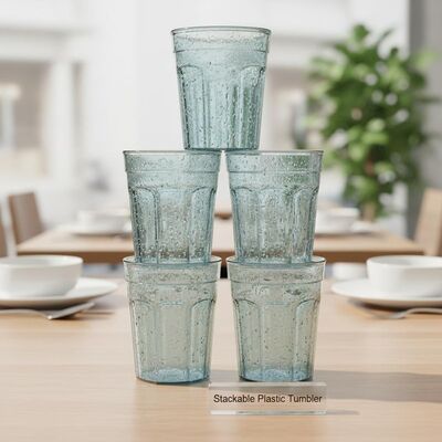 comprare Bicchiere impilabile in plastica senza BPA a doppia parete, resistente e leggero, ideale per ristoranti, caffè e locali per eventi fabbricazione online