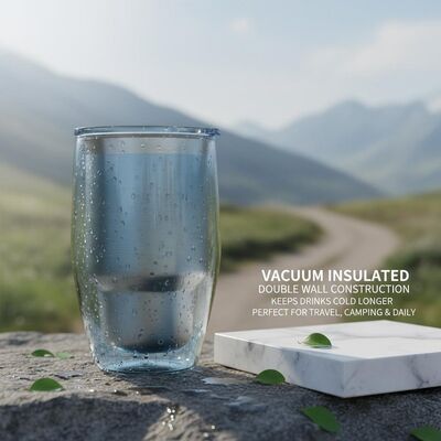 comprare Vaso isolante vassoio di plastica doppio muro costruzione mantiene le bevande fredde più a lungo perfetto per viaggiare campeggio e quotidiano fabbricazione online