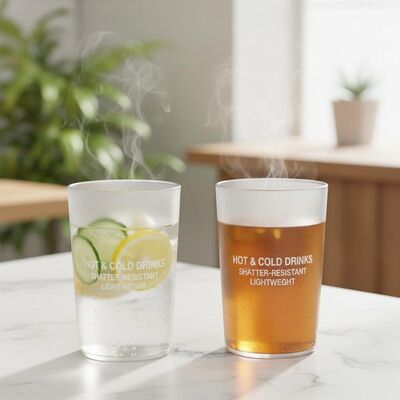 comprare Bicchiere cilindrico in plastica da 15 oz adatto per bevande calde e fredde, leggero e infrangibile, adatto per ambienti frenetici fabbricazione online