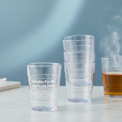 comprare Adatto per bevande calde e fredde, bicchiere in plastica lavabile in lavastoviglie, durevole, riutilizzabile, bicchieri trasparenti in plastica per il servizio di bevande fabbricazione online