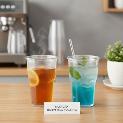 comprare Bicchiere in plastica multiuso adatto per bevande calde e fredde, ideale per il servizio di bevande in ristoranti, bar ed eventi fabbricazione online