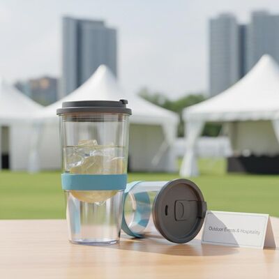 comprare 15 Oz cilindro di plastica con tappo di chiusura a diapositiva adatto per eventi all'aperto conferenze e industria dell'ospitalità fabbricazione online