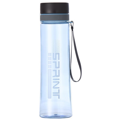 Logo personalizzato Bottiglia d'acqua di plastica leggera per viaggi e sport all'aperto Bottiglia d'acqua 500ml/650ml/750ml/1000ml/1200ml con corda Multifunzione