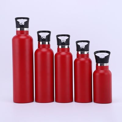 Campeggio e escursioni idratazione Cantine 3 coperchi stretti Coperchio di paglia a prova di perdite Isolato in acciaio inossidabile caldo e freddo doppio muro Sport Acqua bottiglia mezzanotte Nero 32 oz
