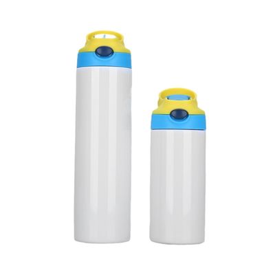 12 OZ Sublimazione Straw Sippy Cup Blank Tumblers Double Wall Vacuum Isolato Termosi a colori misti Acciaio inossidabile Acqua per la scuola