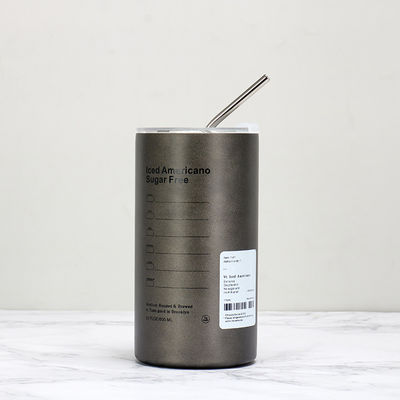 20oz Isolamento e raffreddamento Tazza di gelato, semplice ufficio portabile Tazza di acqua di paglia per auto, vuoto doppio strato 304 in acciaio inossidabile Tazza di viaggio per bevande calde e fredde